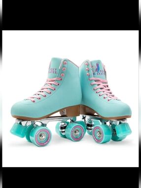 Retro Teal Roller Skates